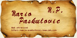Mario Paskulović vizit kartica